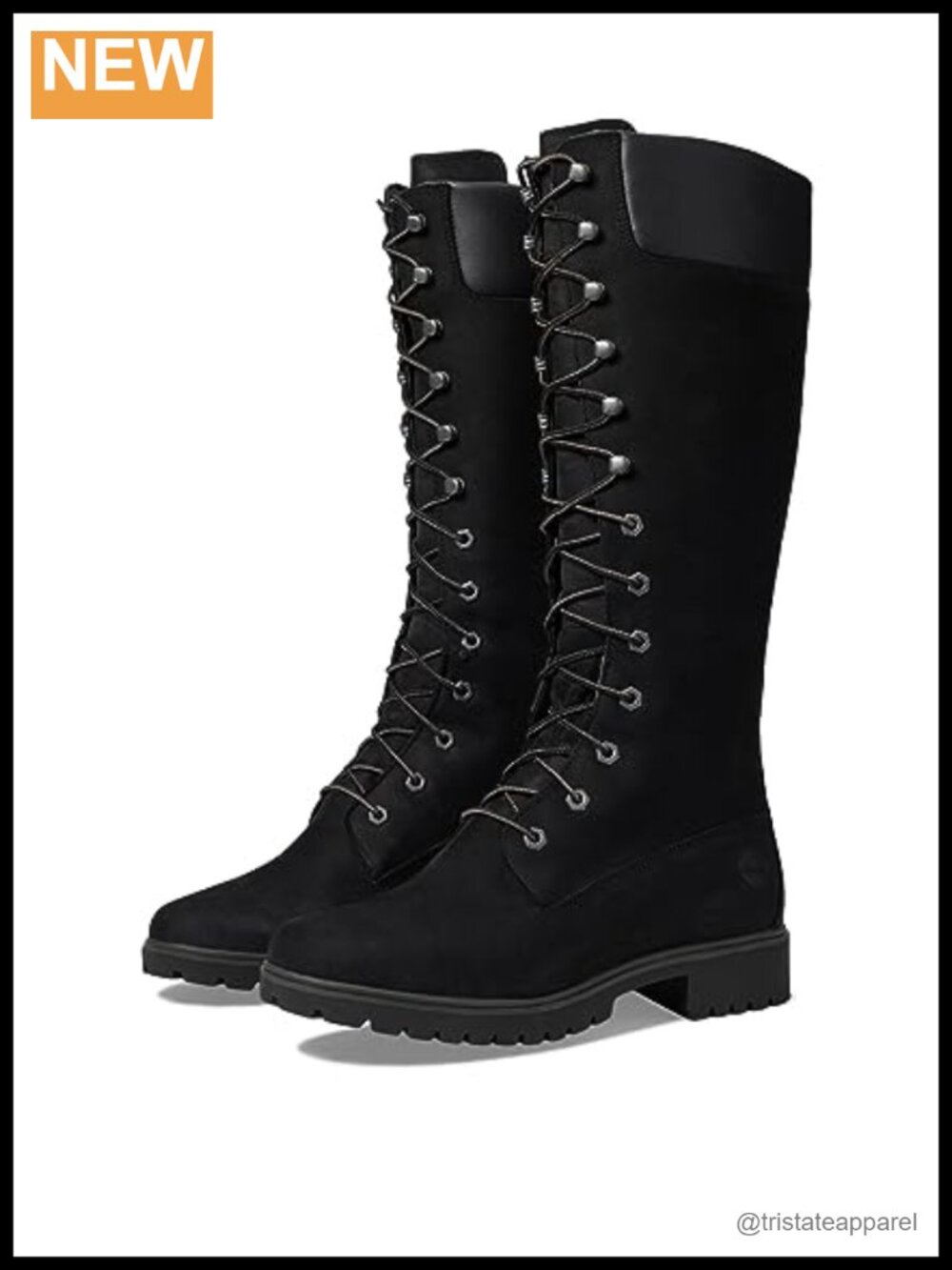 Waterproof Leather Lace-Up Knee-High Boots Anti-Fatigue Fashion Boot